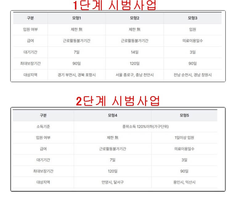 단계별 시범사업 모형 표