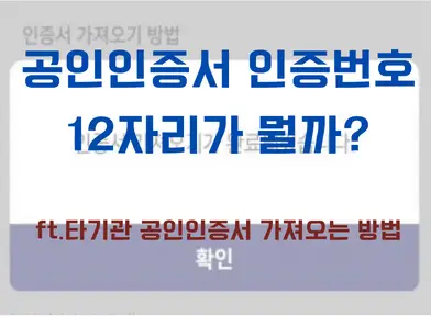 공인인증서 인증번호 12자리 썸네일