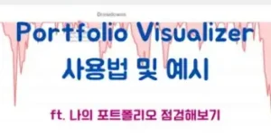 portfolio visualizer 사용법 및 예시