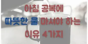 아침 공복에 따뜻한 물 마셔야 하는 이유 4가지와 마시는 방법