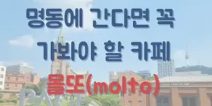 명동 성당 카페 추천 몰또(molto)