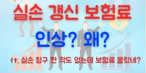 실손 갱신 보험료 인상(ft.실손 청구한 적 없는데 보험료 왜 인상되었나)