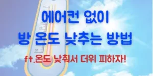 에어컨 없이 방 온도 낮추는 방법