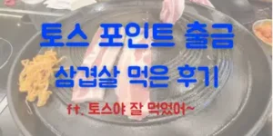 토스 포인트 출금해서 삼겹살 먹은  후기(ft.수수료 없이 출금하기!)